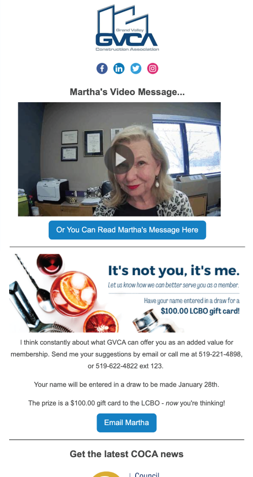 GVCA Monthly Newsletter